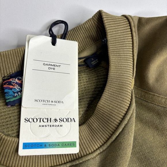 Scotch & Soda Amsterdam | Olive Green Sweatshirt | Size L - Picture 6 of 7